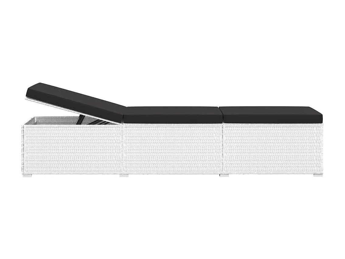 Sedie da giardino, tavolo da tè, 3 pezzi, in resina bianca, vimini