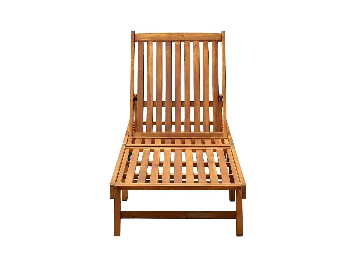 Chaise longue de jardin avec coussin Bois d'acacia solide