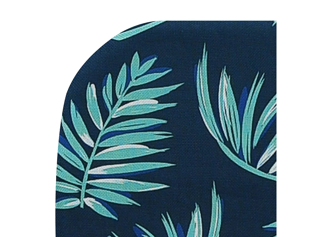 Juego de 2 sillones plegables de tela de acero con estampado de hojas