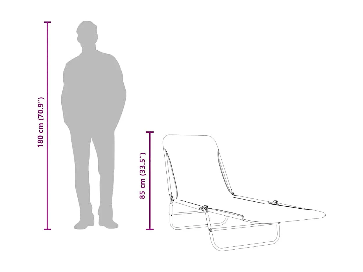 Juego de 2 sillones plegables de tela de acero con estampado de hojas