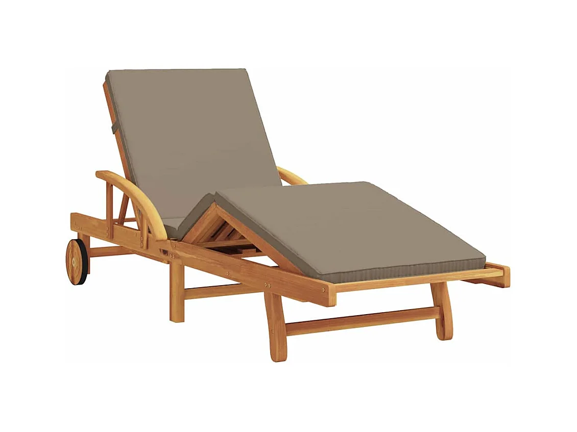 Transat 3 pcs Taupe 40 x 40 x 40cm Bois d'acacia massif