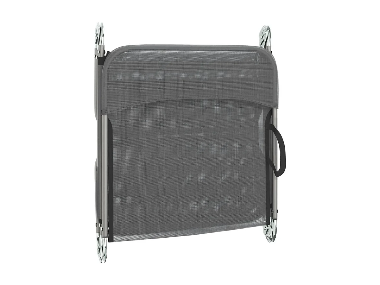 Juego de 2 tumbonas plegables, textilene gris y acero