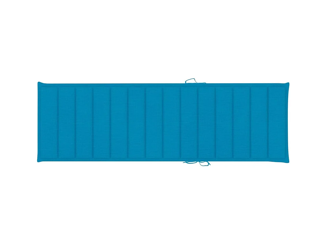 Chaise longue avec coussin bleu Bois de pin imprégné