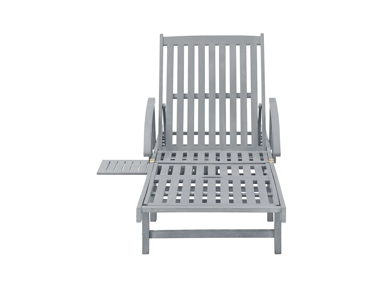 Chaise longue de jardin Gris Bois d'acacia solide