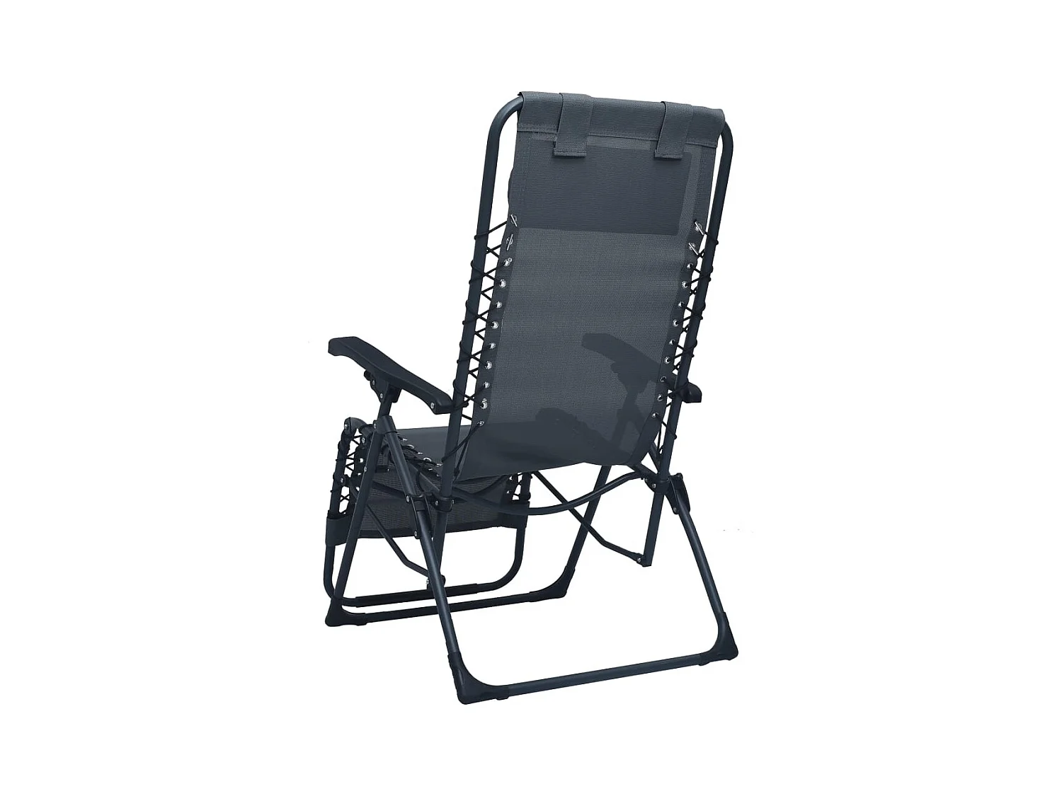 Chaise pliable de terrasse Gris Textilène