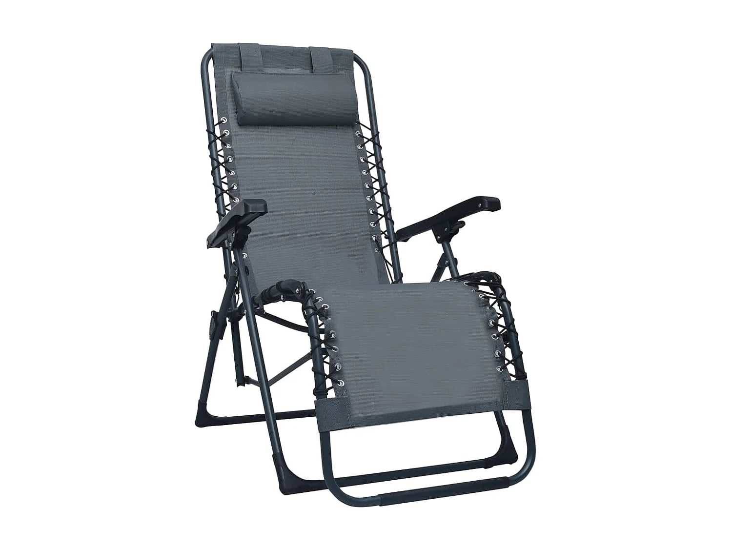 Chaise pliable de terrasse Gris Textilène