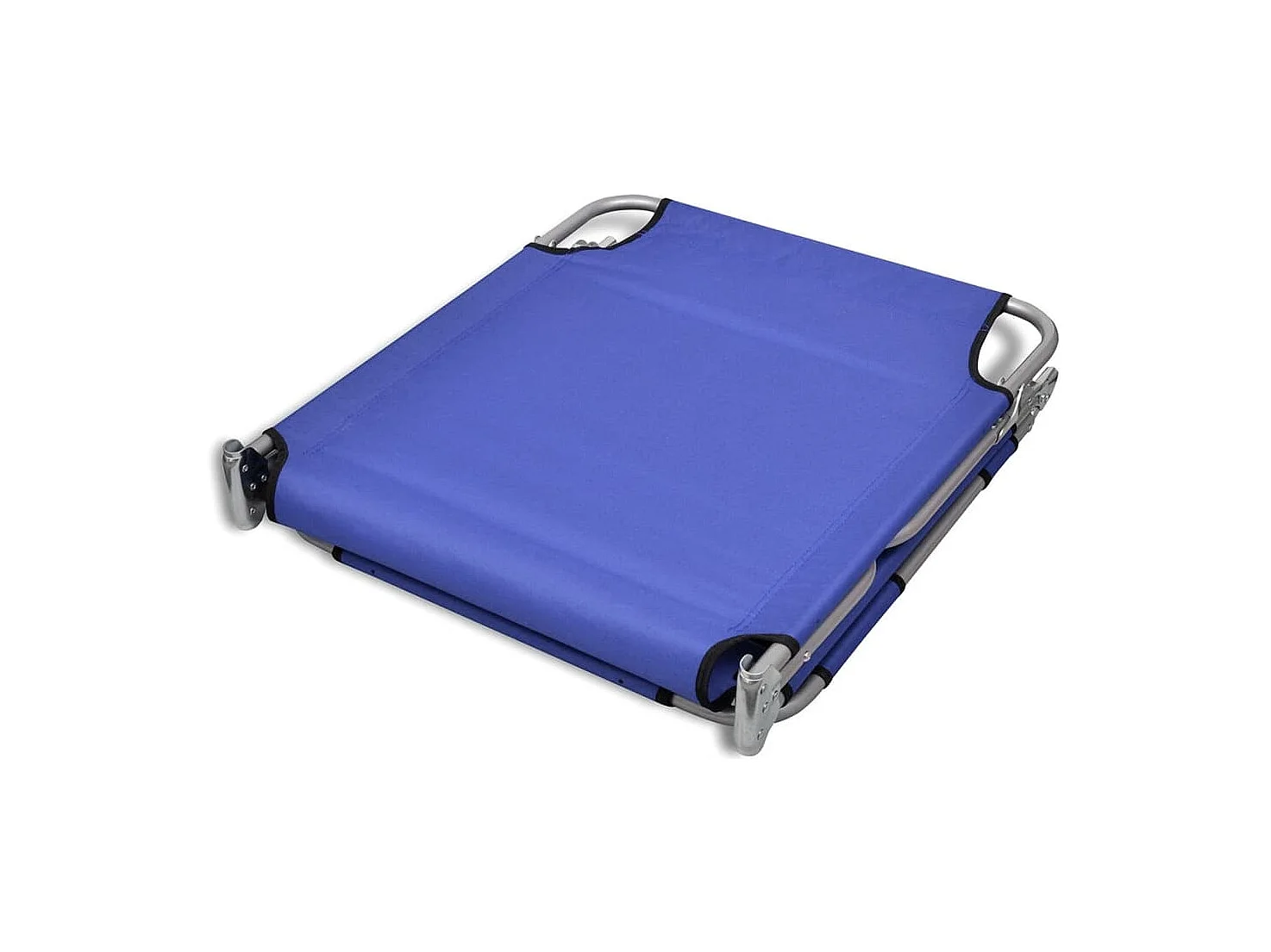 Chaise longue met hoofdkussen Poedergecoat staal Blauw