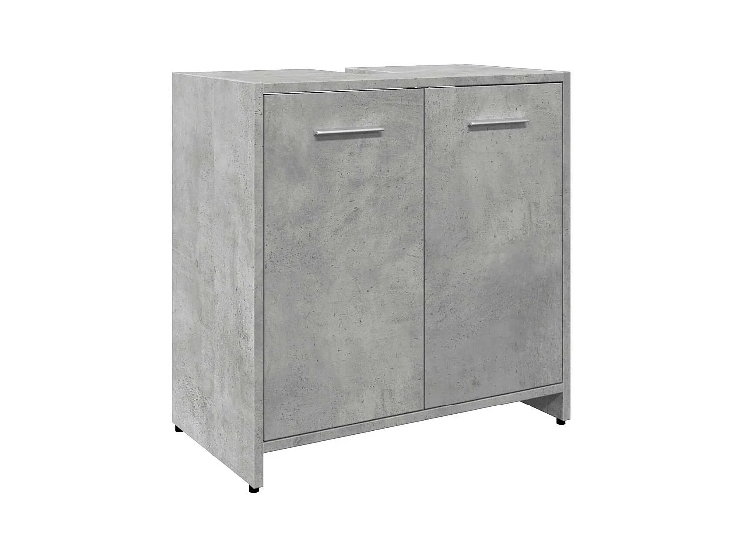 Armoire lavabo de salle de bain gris béton 60x33x60 cm