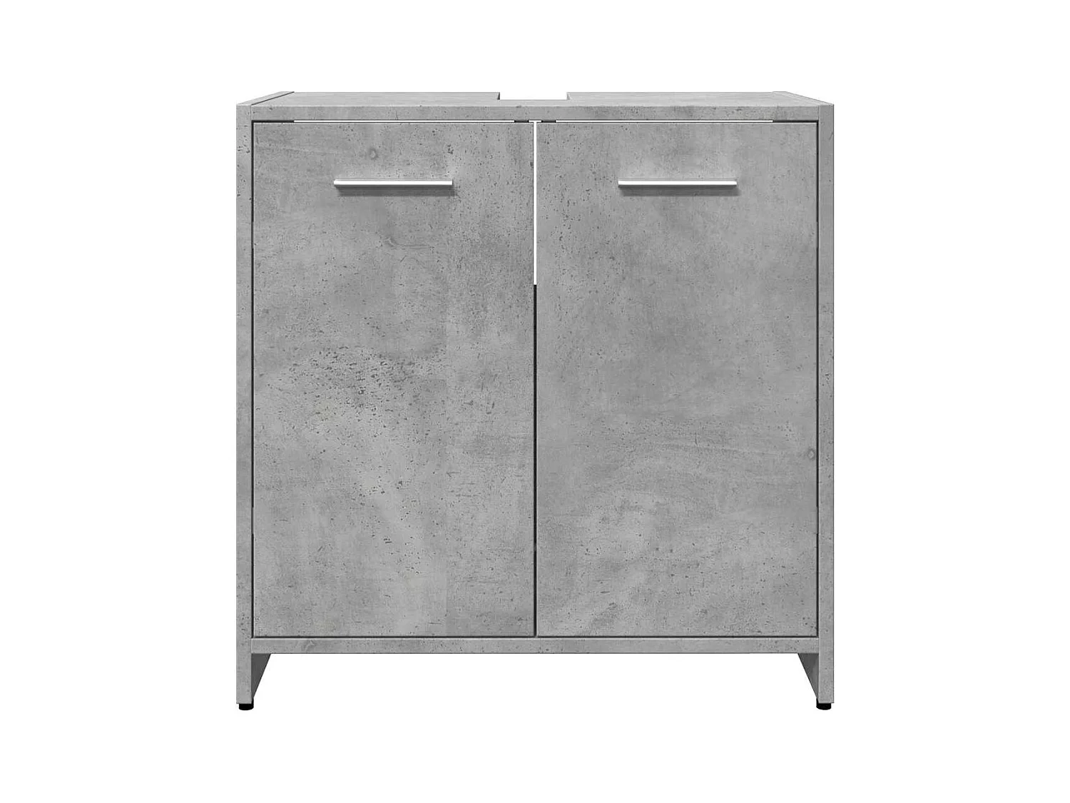 Armoire lavabo de salle de bain gris béton 60x33x60 cm