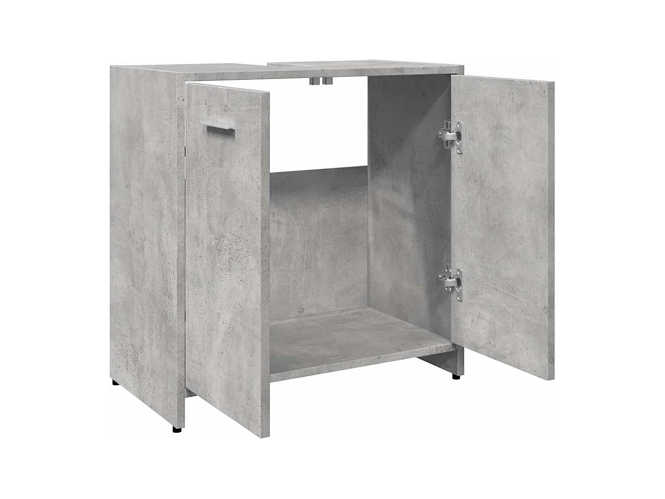 Armoire lavabo de salle de bain gris béton 60x33x60 cm