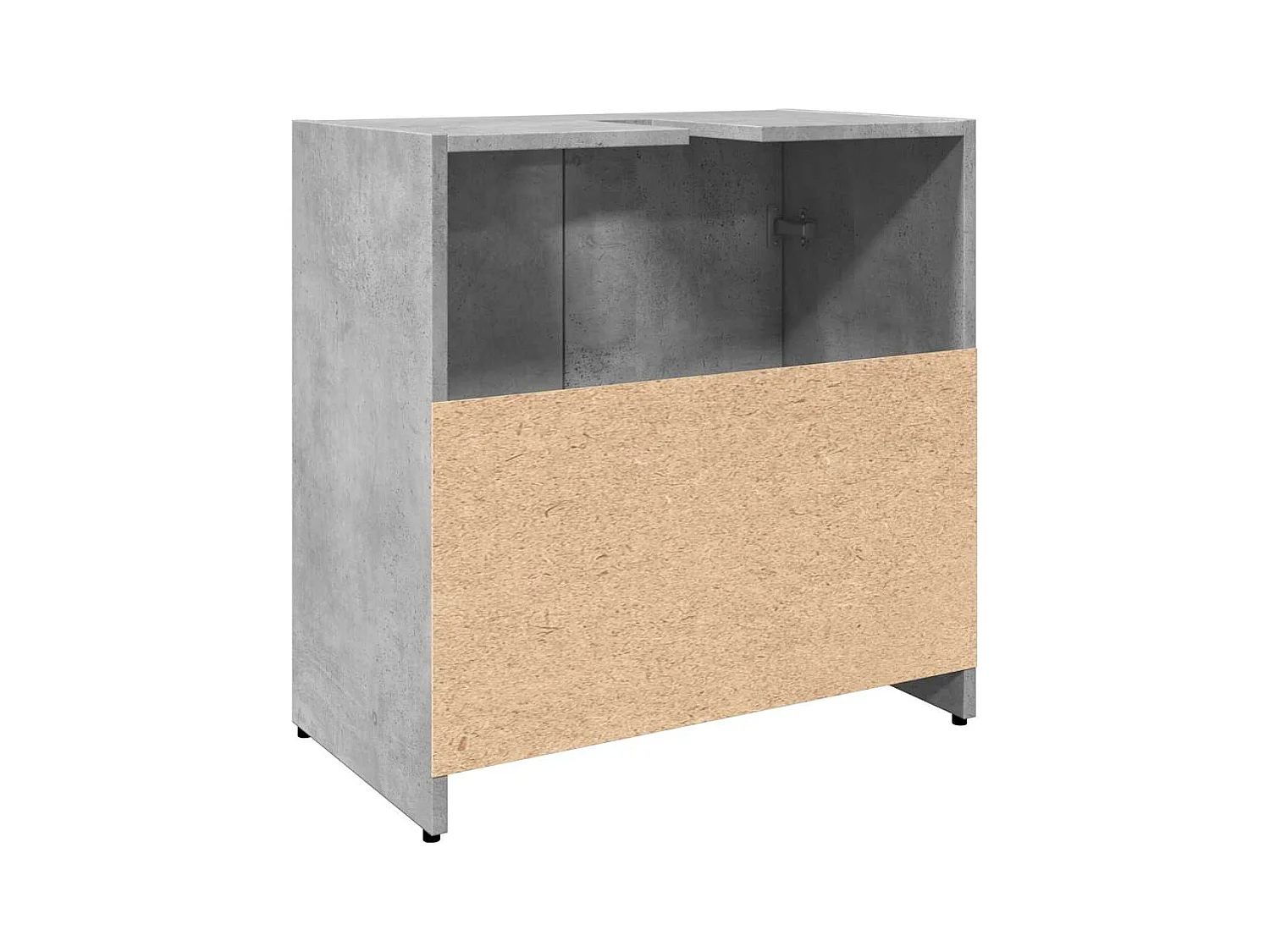 Armoire lavabo de salle de bain gris béton 60x33x60 cm
