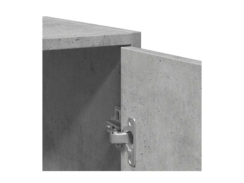 Armoire lavabo de salle de bain gris béton 60x33x60 cm