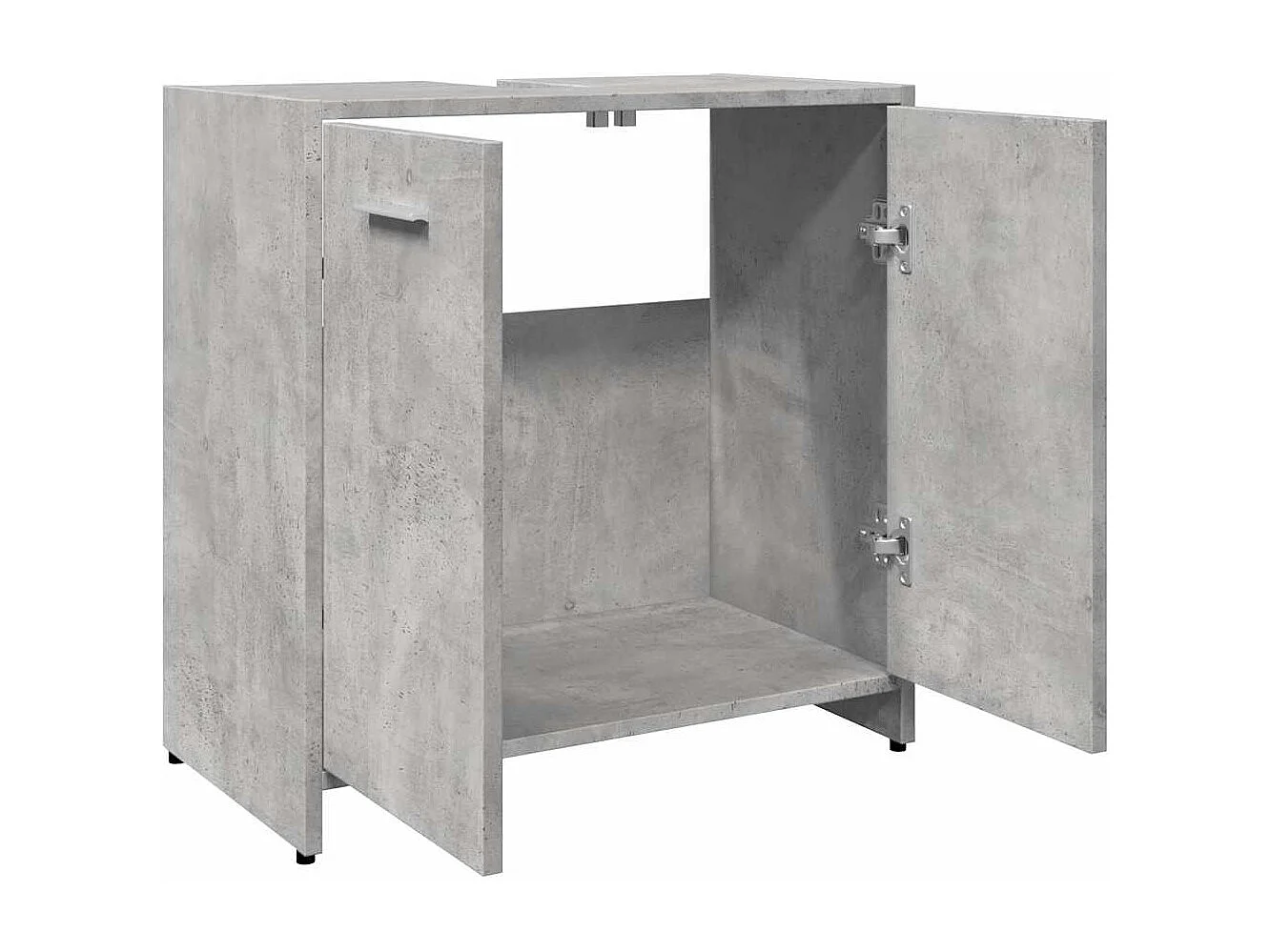 Armoire lavabo de salle de bain gris béton 60x33x60 cm