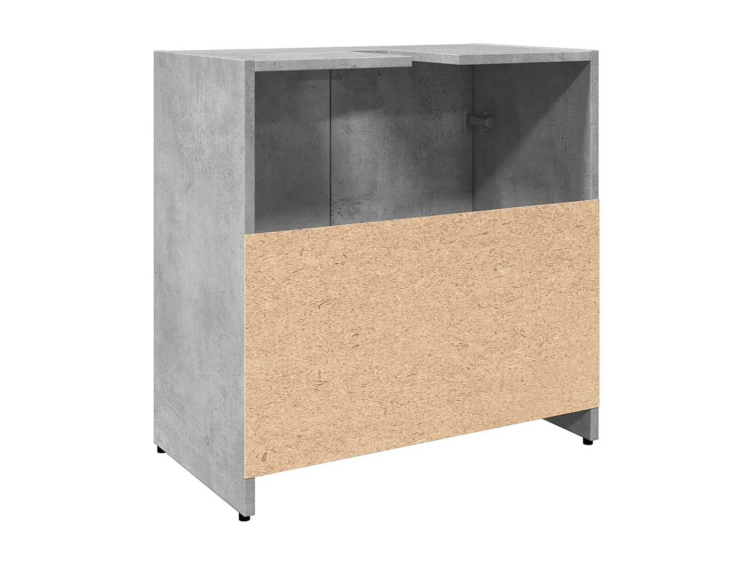 Armoire lavabo de salle de bain gris béton 60x33x60 cm