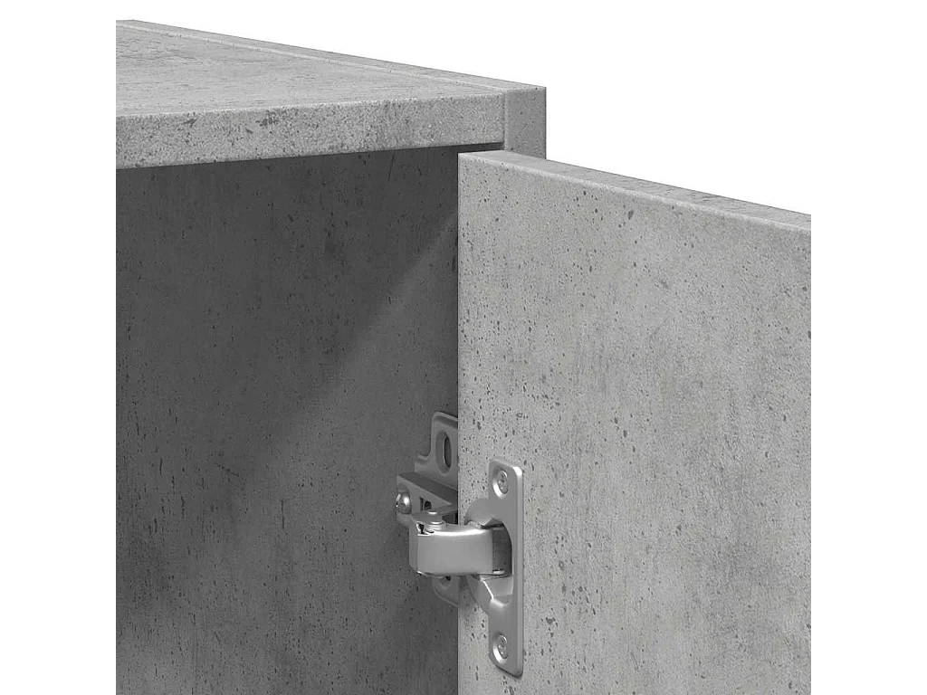 Armoire lavabo de salle de bain gris béton 60x33x60 cm