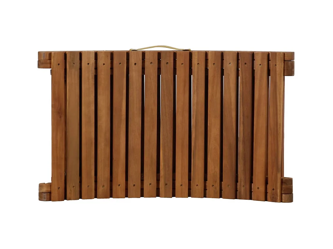 Chaise longue con cojín Madera maciza de acacia Gris oscuro