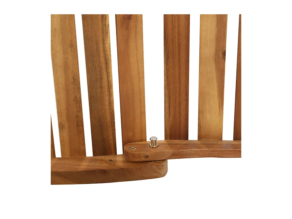 Chaise longue con cojín Madera maciza de acacia Gris oscuro