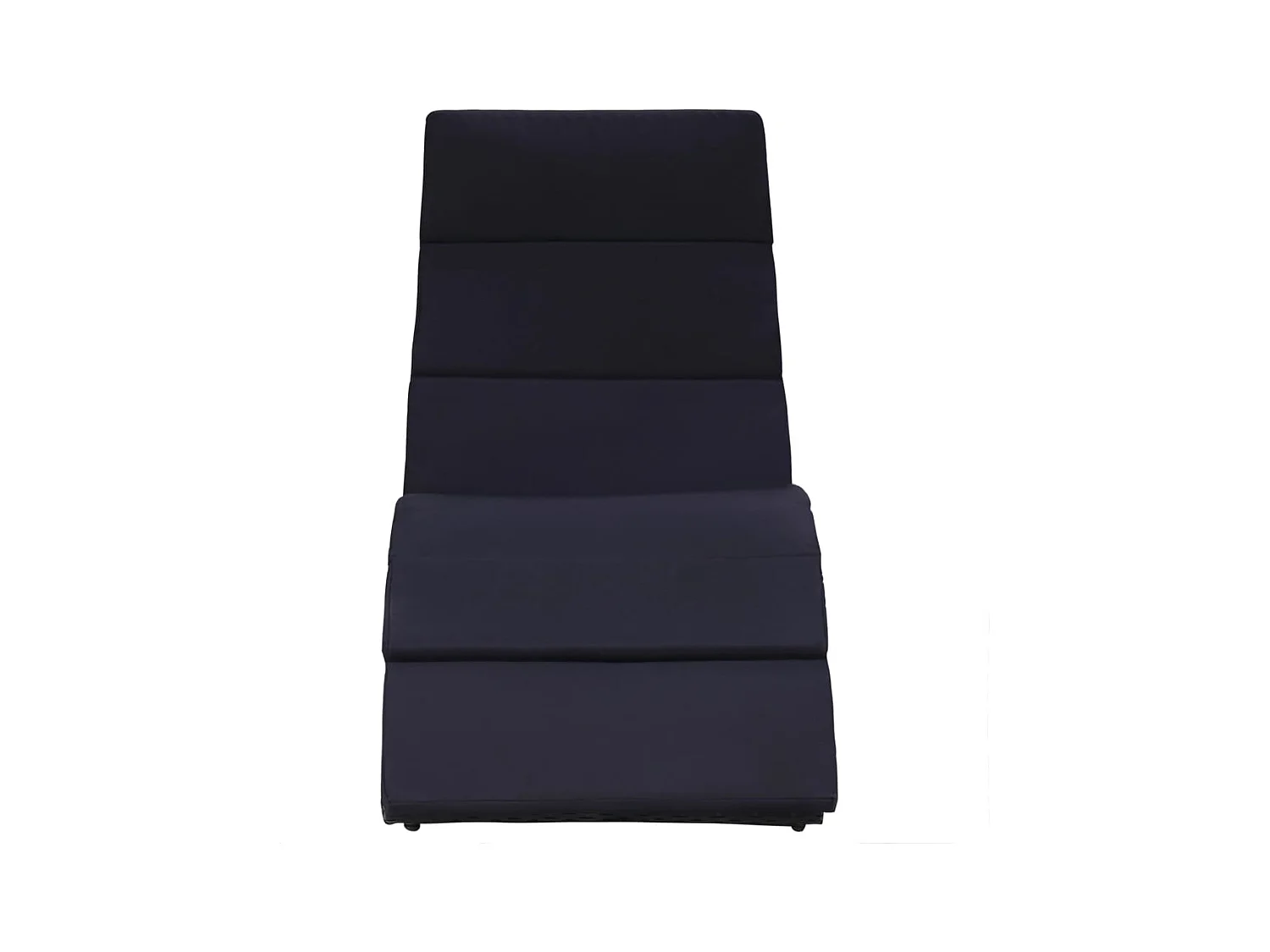 Transat avec coussin Résine tressée Noir