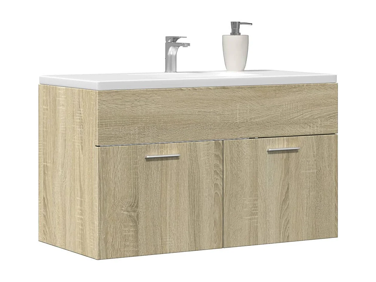 Mueble para fregadero de roble Sonoma 80x38,5x46 cm Aglomerado