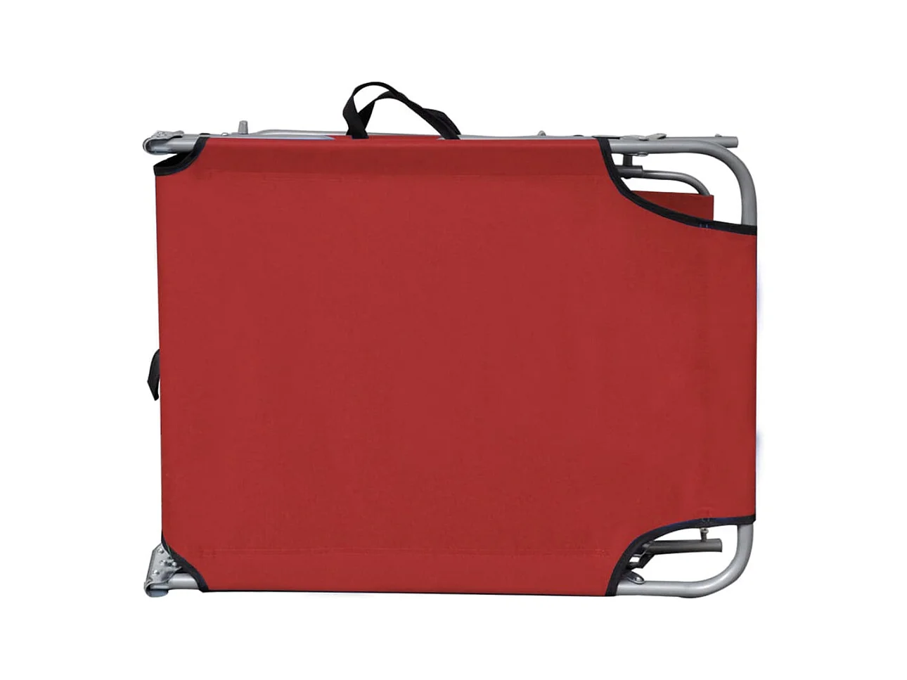 Opvouwbare ligstoel met luifel Rood Aluminium