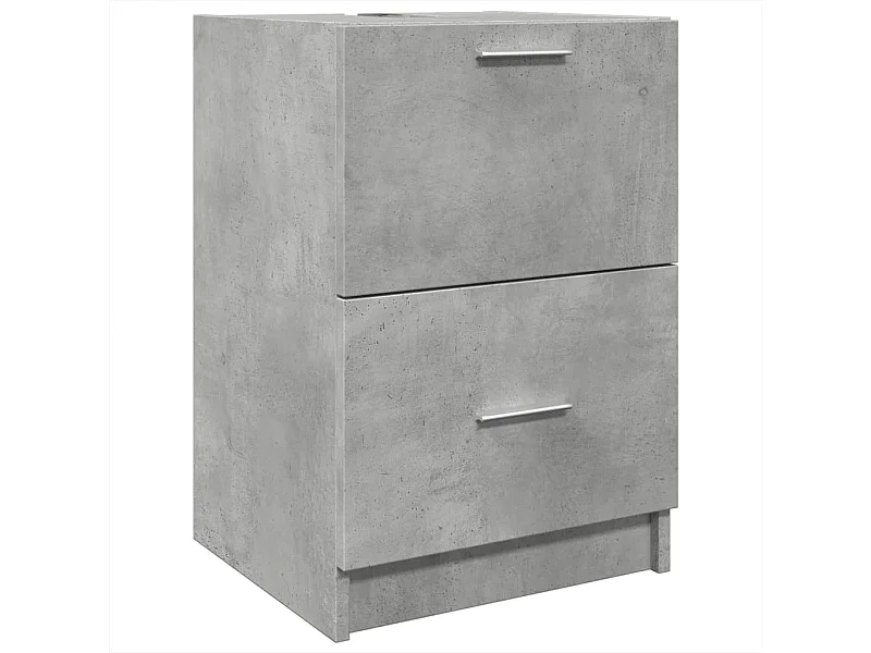 Mueble lavabo gris hormigón 40x37x59 cm madera de ingeniería