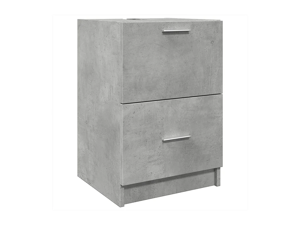 Betongrijze wastafelkast 40x37x59 cm bewerkt hout