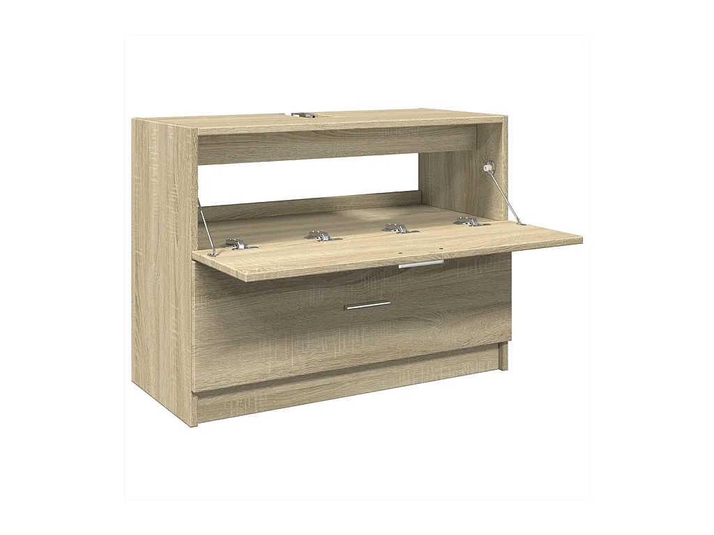 Mueble lavabo roble Sonoma 78x37x59 cm madera de ingeniería