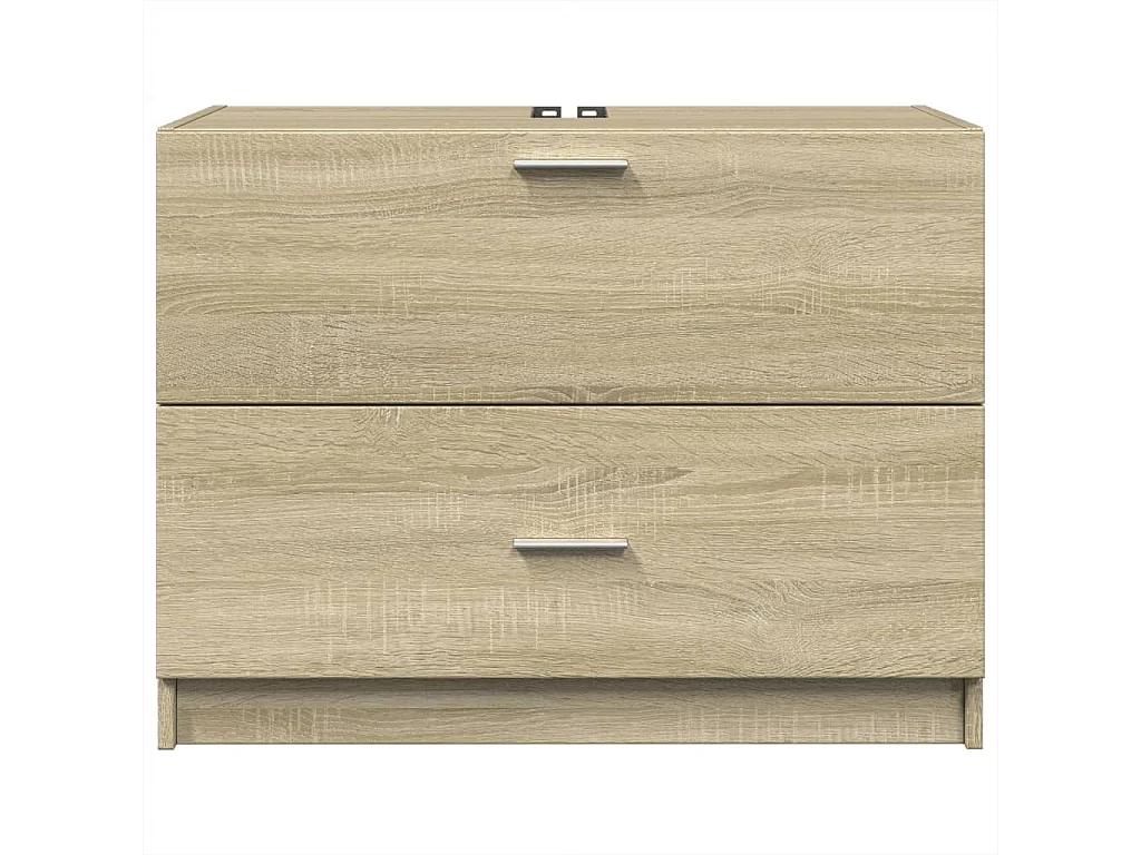 Mueble lavabo roble Sonoma 78x37x59 cm madera de ingeniería