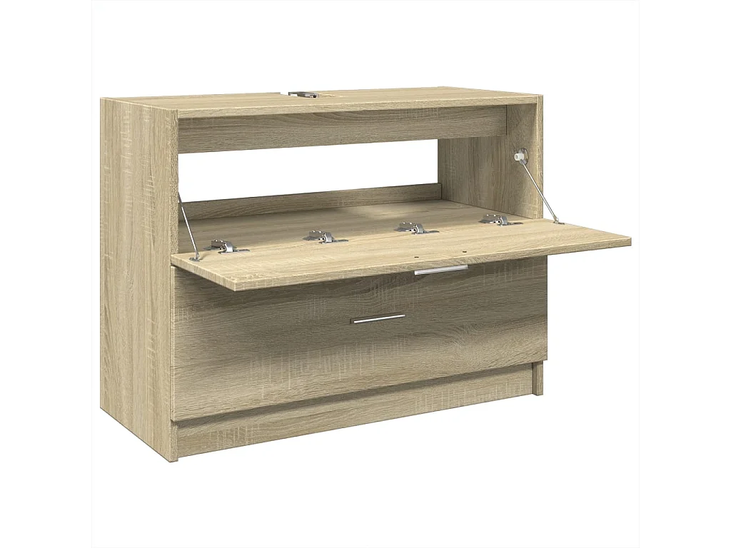 Mueble lavabo roble Sonoma 78x37x59 cm madera de ingeniería