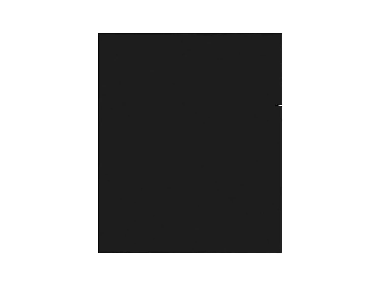 Mueble de lavabo con fregadero integrado Aglomerado negro