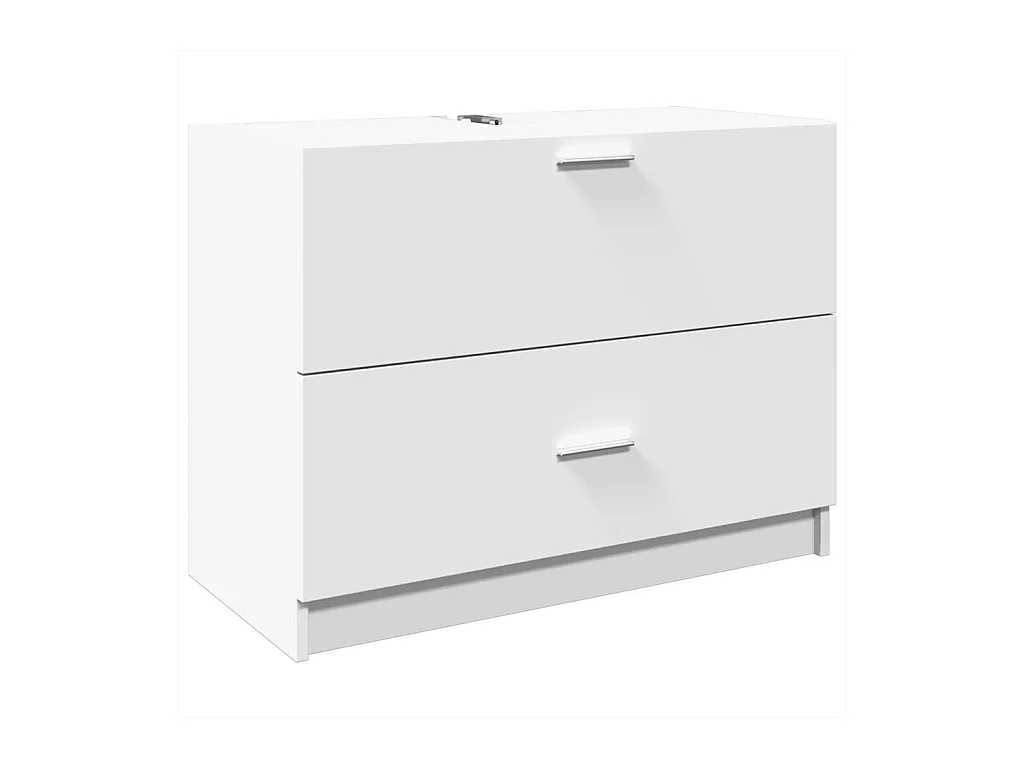 Witte wastafelkast 78x37x59 cm bewerkt hout