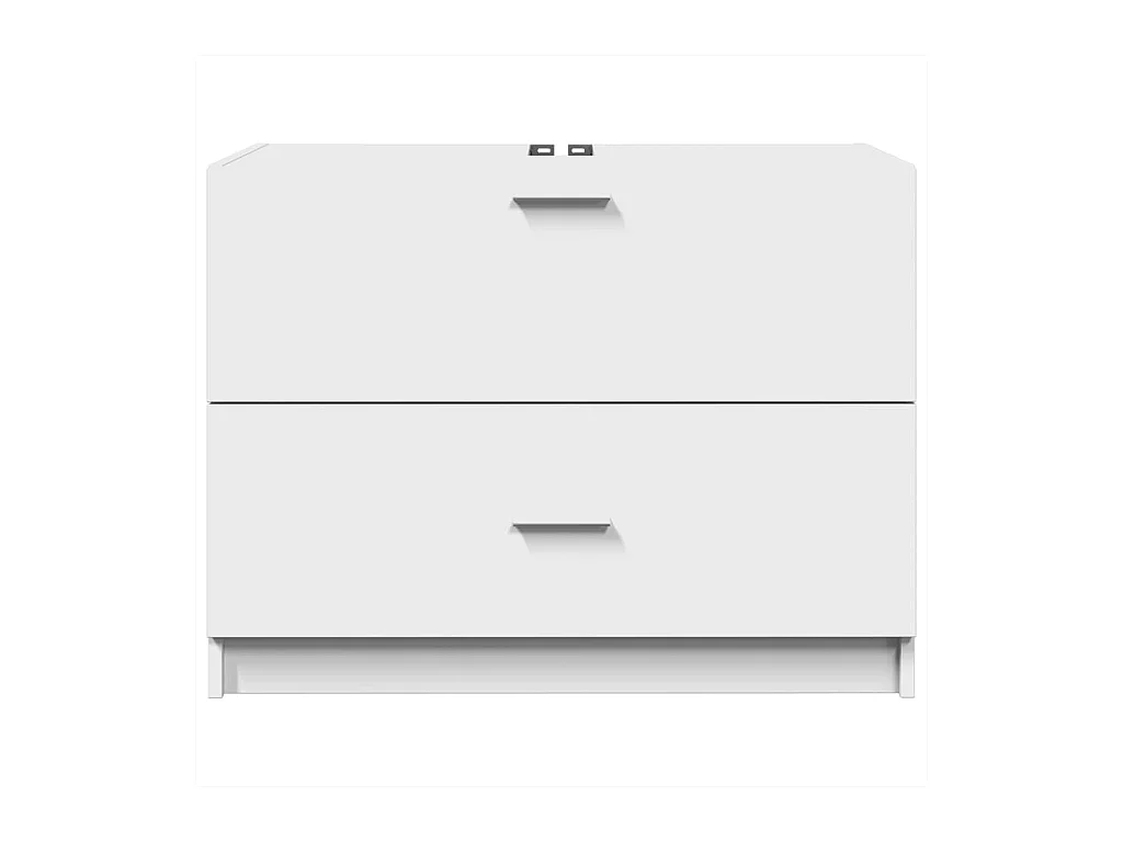 Witte wastafelkast 78x37x59 cm bewerkt hout