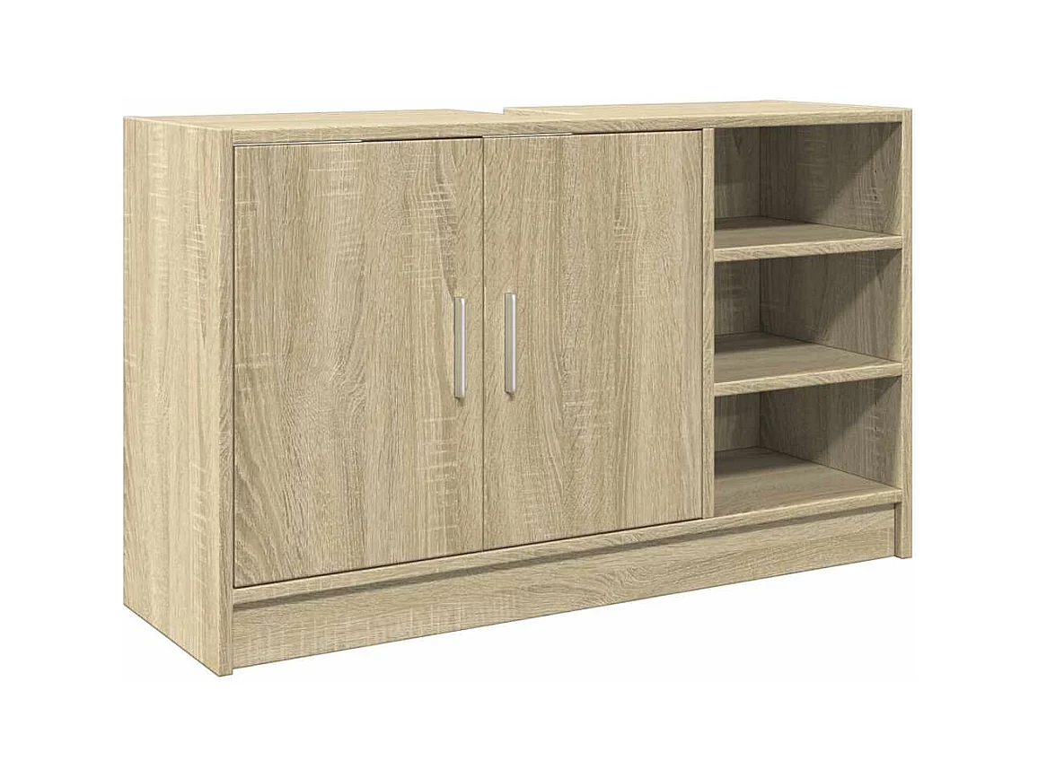 Waschbeckenunterschrank aus Sonoma-Eiche 90x29x55 cm Holzwerkstoff