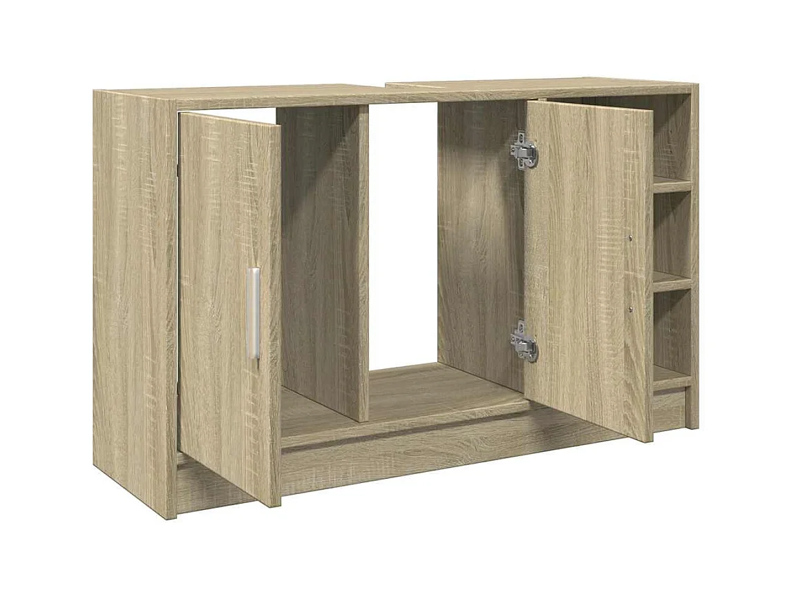 Waschbeckenunterschrank aus Sonoma-Eiche 90x29x55 cm Holzwerkstoff