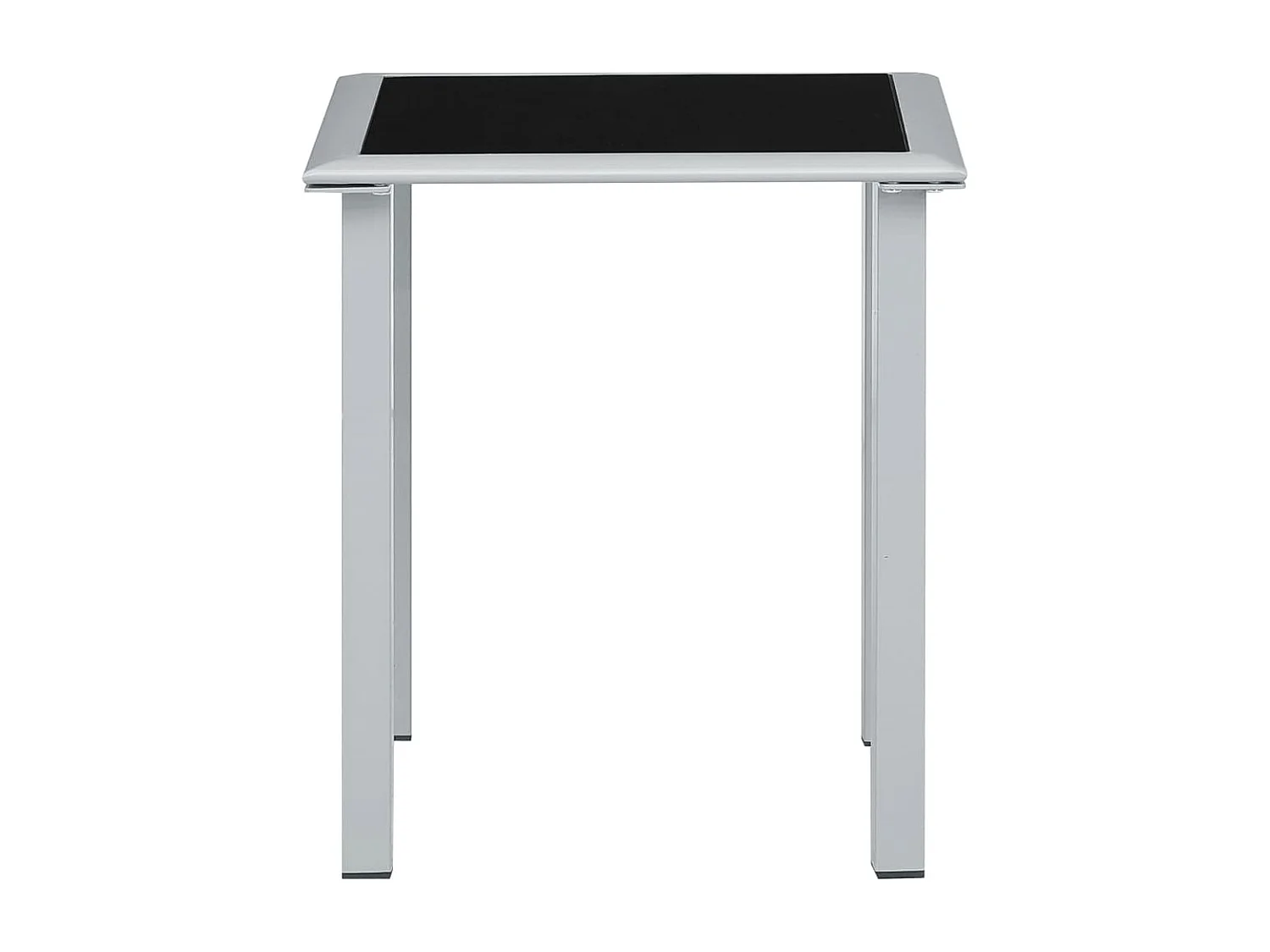 Set di 2 sedie a sdraio con tavolo in alluminio nero