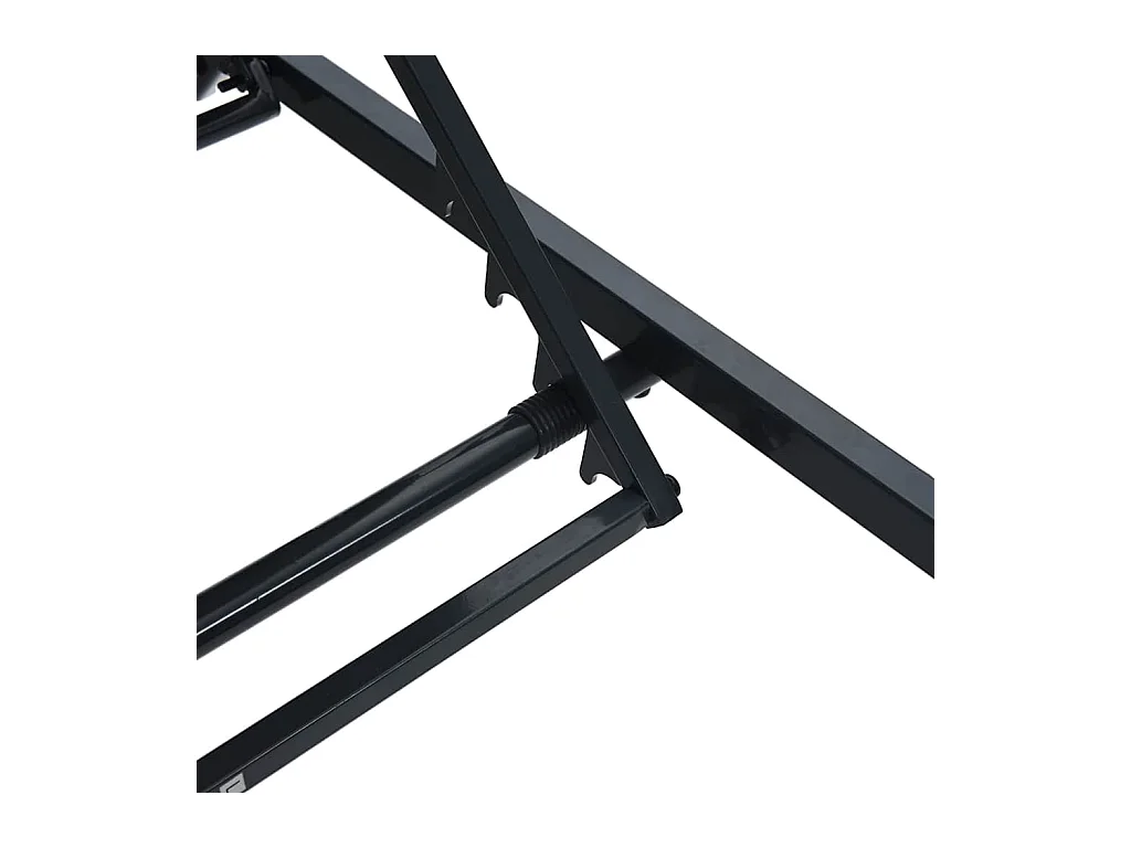 Ligstoelen met tafel 3 stuks Zwart en antraciet 197 x 54 x 86 cm