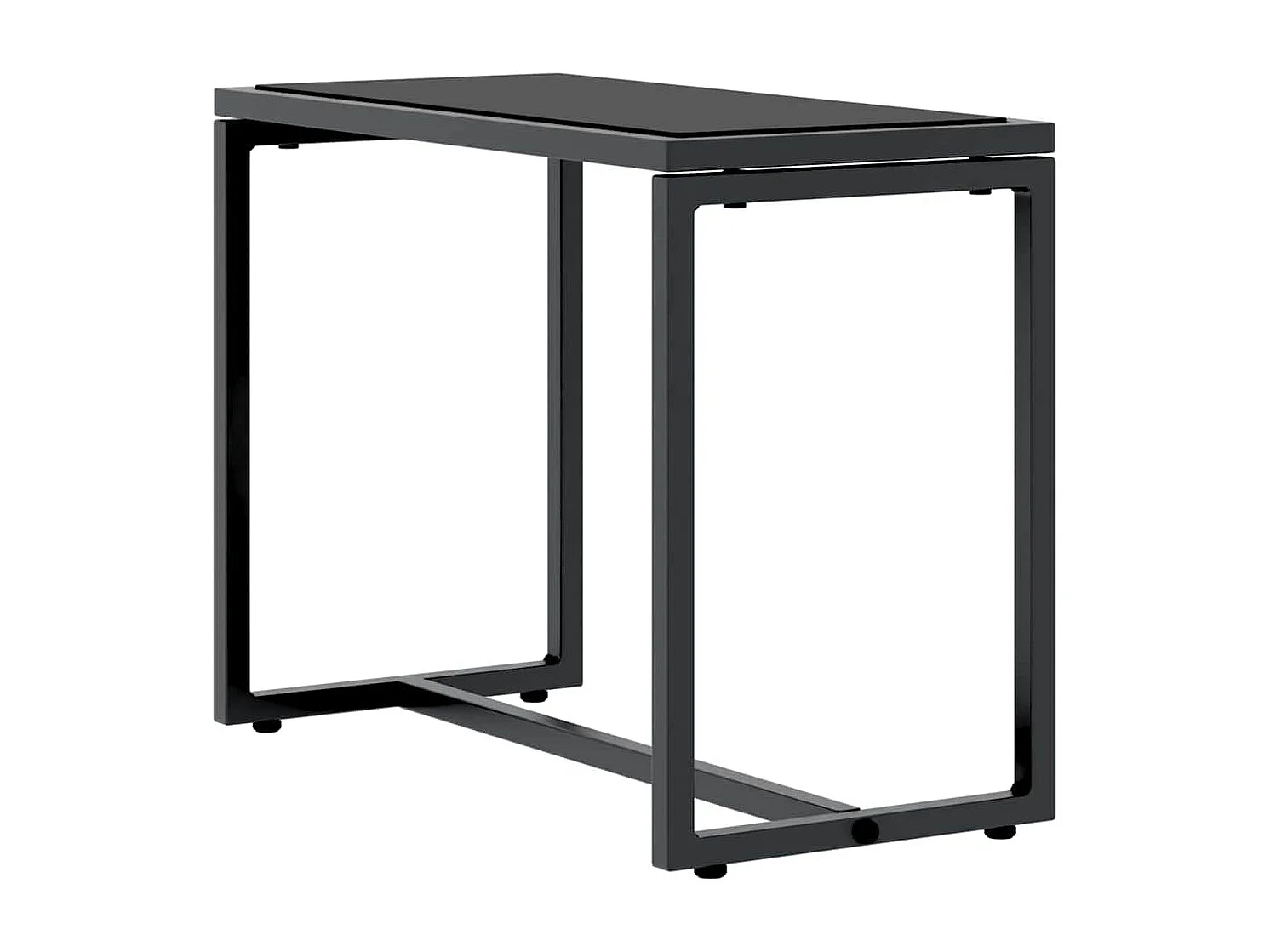 Transats avec table 3 pcs Noir et anthracite 197 x 54 x 86 cm