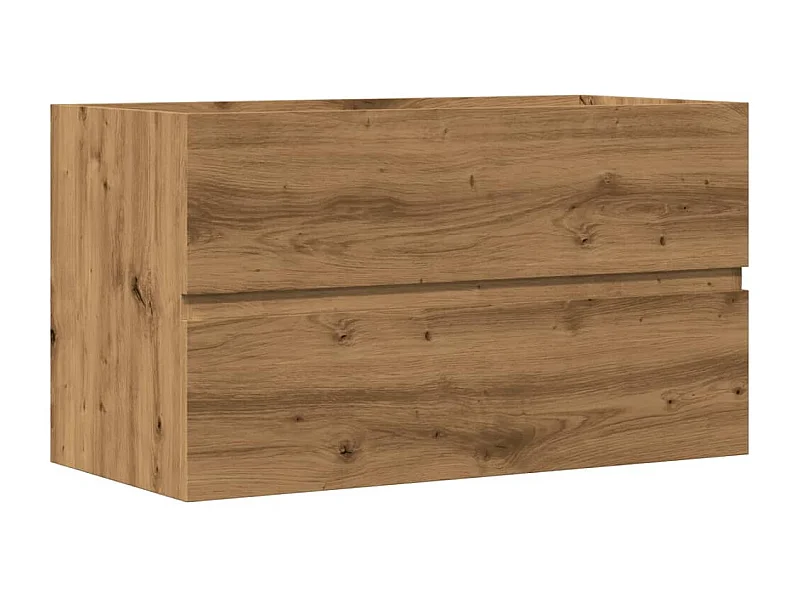Handgemaakte eikenhouten spoelbakkast 90x38,5x45 cm bewerkt hout