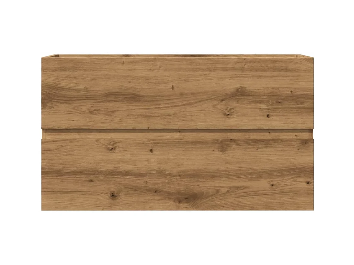 Handgemaakte eikenhouten spoelbakkast 90x38,5x45 cm bewerkt hout