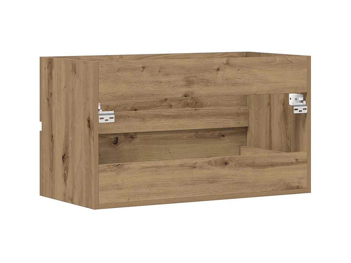 Handgemaakte eikenhouten spoelbakkast 90x38,5x45 cm bewerkt hout