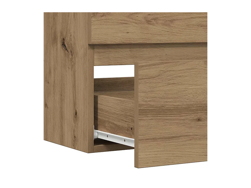 Handgemaakte eikenhouten spoelbakkast 90x38,5x45 cm bewerkt hout