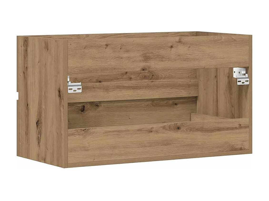 Mueble lavabo de roble artesanal 90x38,5x45 cm madera de ingeniería