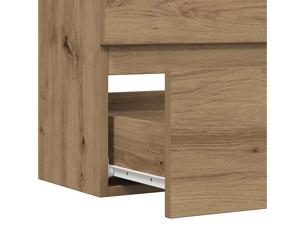 Mueble lavabo de roble artesanal 90x38,5x45 cm madera de ingeniería