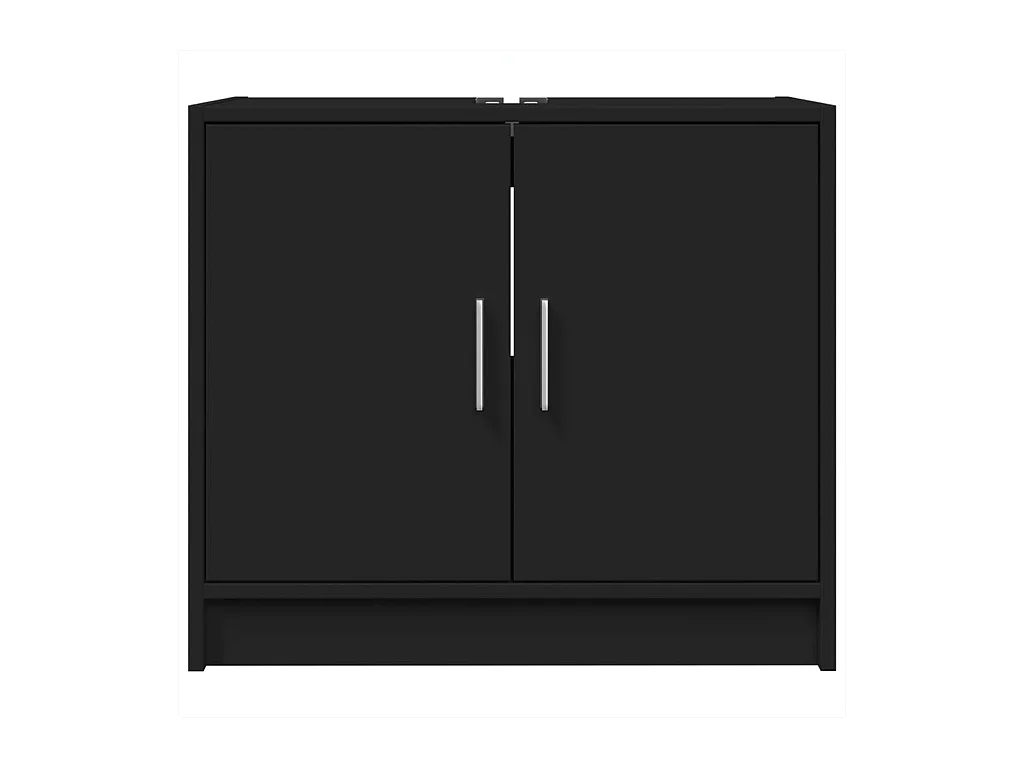 Zwarte wastafelkast 63x29x55 cm bewerkt hout