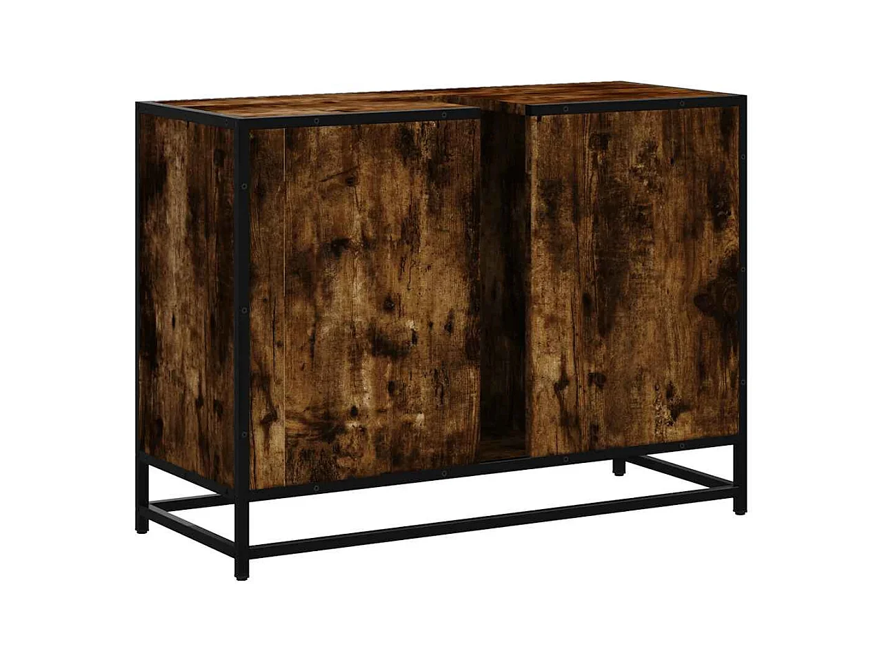 Badkamer wastafelkast van gerookt eikenhout