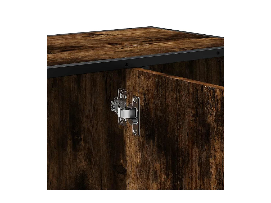 Badkamer wastafelkast van gerookt eikenhout