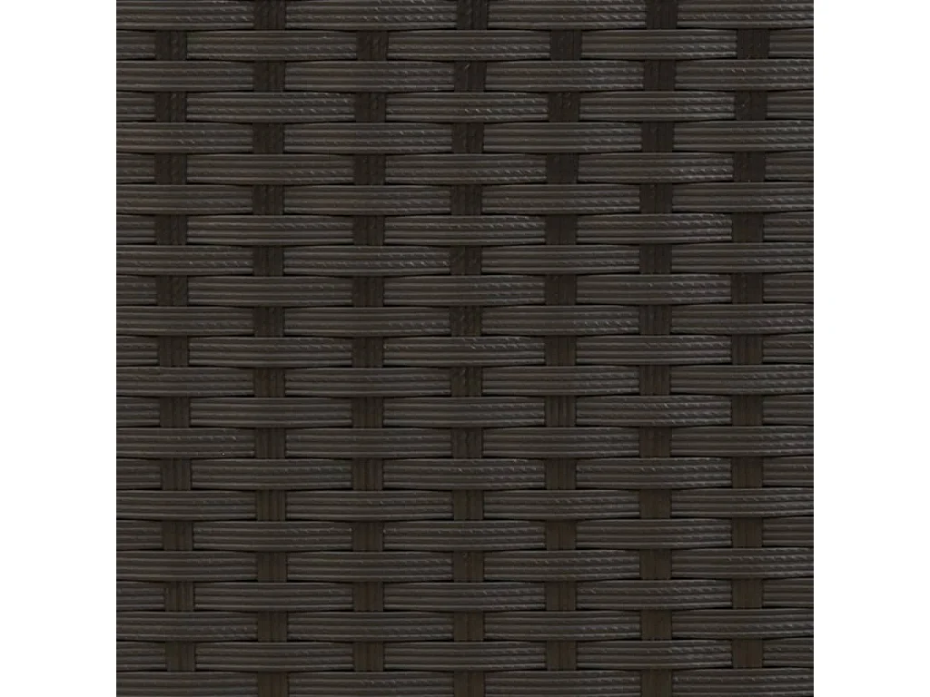 Chaise longue con cuscini in vimini di resina nera