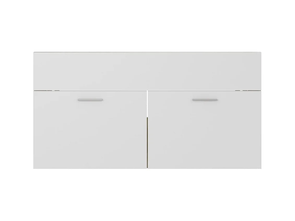 Mueble para fregadero de madera de ingeniería de roble blanco y Sonoma