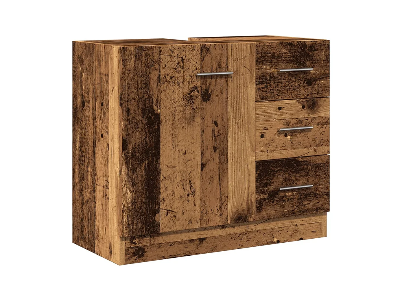 Mueble lavabo de madera antigua 63x30x54 cm madera de ingeniería