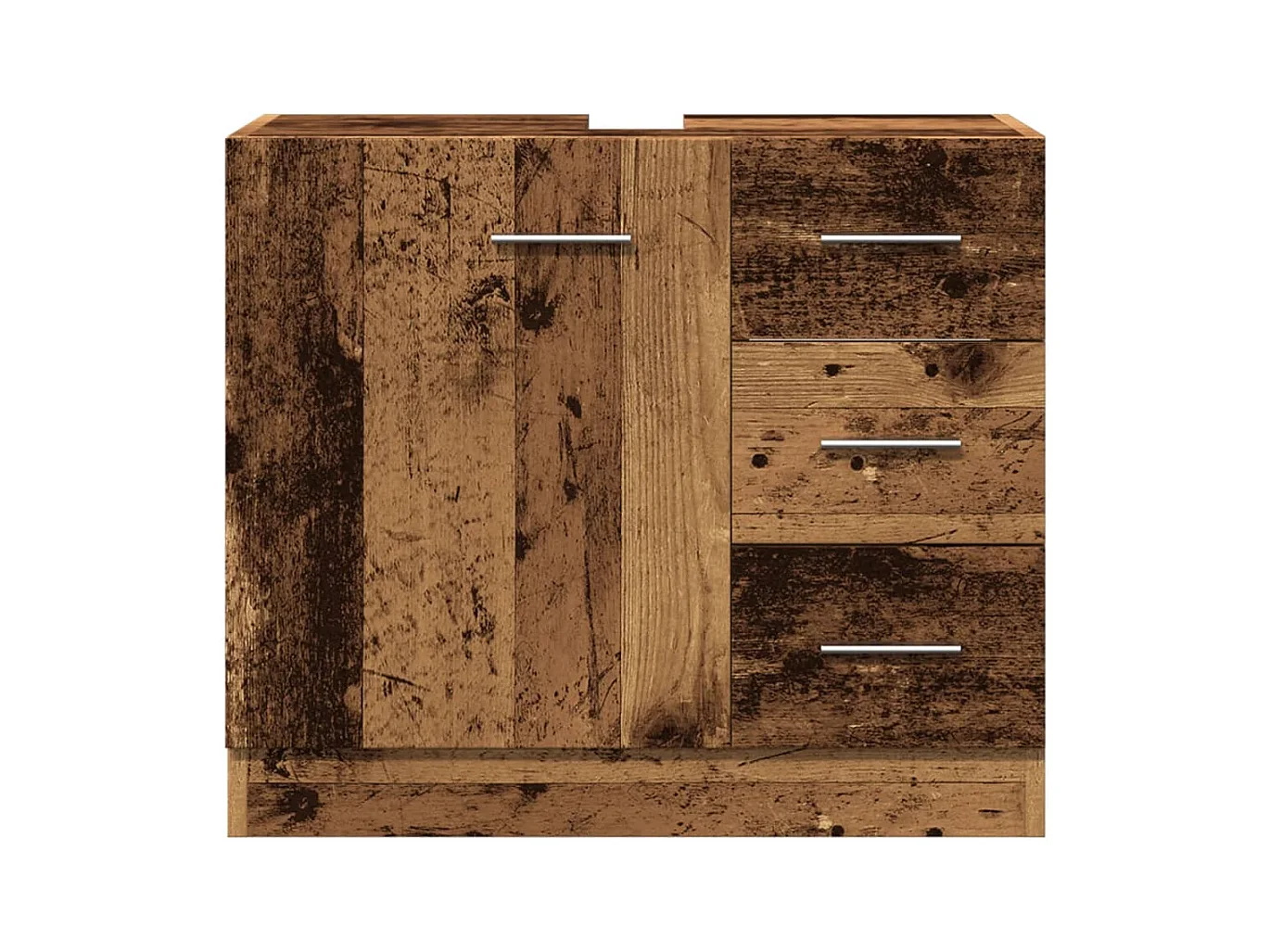 Mueble lavabo de madera antigua 63x30x54 cm madera de ingeniería